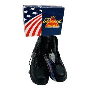 NWT Thorogood Black 6" Leather‎ Sport Hiker Safety Toe 804-6000 Boots Mens 7.5